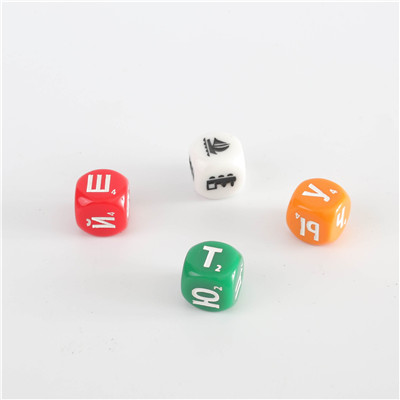 dice colored plastic